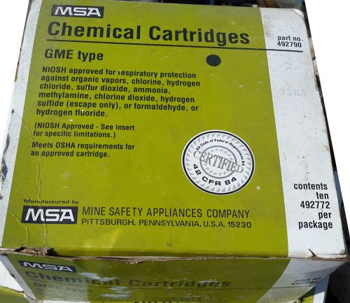 MSA GME 492790 Respirator Chemical Multigas Cartridges 10/pk