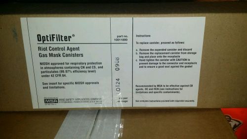 Msa optifilter riot control gas mask canisters for sale
