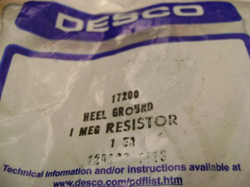 Foot Grounder w 1 Meg Resistors, Desco 17200 Heel Ground.