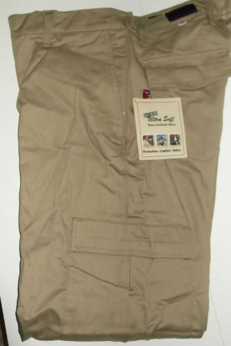 Saf-tech cargo work pants indura flame resistant fabric khaki 40 x 32 new usa for sale