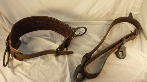 Buckingham tree utility pole climbing gear e20 right harness saddle belt l large for sale
