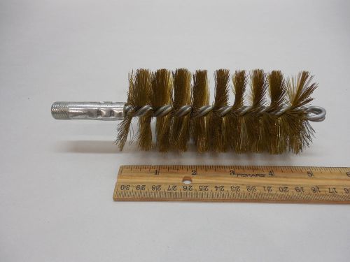 2-14&#034; dia. brass spiral wire brush 1/4&#034; npt new for sale