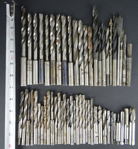 LOT OF 55 pieces. Drill Bits &amp; Milling Machine Machinist Tools