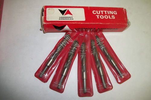 13/32&#034; high speed steel 1/4&#034; shank drill vermont american new usa lot of 5 for sale
