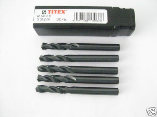 Titex scerw machine drill bits a1141-6.6mm hss qty 5 [031] for sale