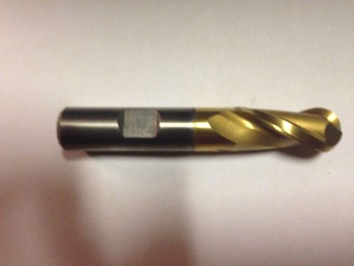 Niagara cutter 24180 9/16&#034; hss ball end mill 2fl se tin for sale