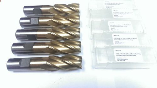5 pcs of 7/8&#034;x3/4&#034;x1-7/8&#034;x4-1/8&#034; hss 4 flute tin coated end mill, #1400-3218x5 for sale
