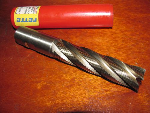 NEW EXTRA LONG 7/8&#034; ROUGHING END MILL , 5 FLUTE , 7/8&#034; SHANK , FINE TOOTH, FETTE