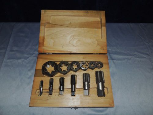 Vintage Hanson Tap and Die Set with Original Wooden Box