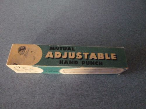 Vintage mutual adjustable hand punch in original box for sale