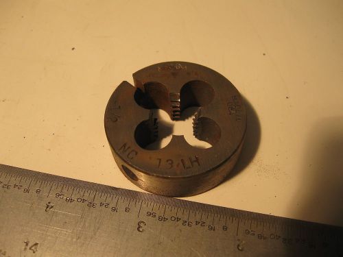 6 new round threading dies 1/2-13 left hand greenfield 1.5&#034; adj. machinist tools for sale