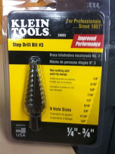 Klein Tools Unibit Step Drill Bit 1/4 - 3/4