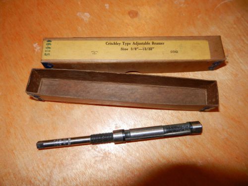D763 - Vintage Craftsman Critchley Type Adjustable Reamer 3/8&#034; to 13/32&#034; in