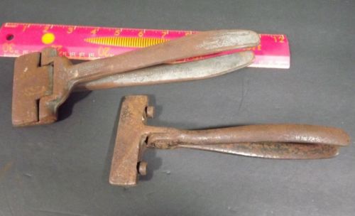 2-OLD VINTAGE FAIRMONT TONGS, SHEET METAL Tools for a TINSMITH or