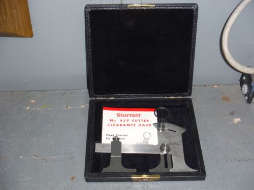 VINTAGE STARRETT NO. 459 CUTTER CLEARANCE GAGE W/ CASE AND PAPER