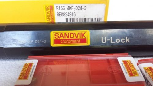 NEW! SANDVIK 166.4KF-D24-3 T-Max U-Lock boring bar for thread turning -List $368