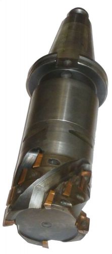 Sandvik 3-1/4&#034; diameter capto c8 long edge helical milling cutter w/ cat 50 for sale
