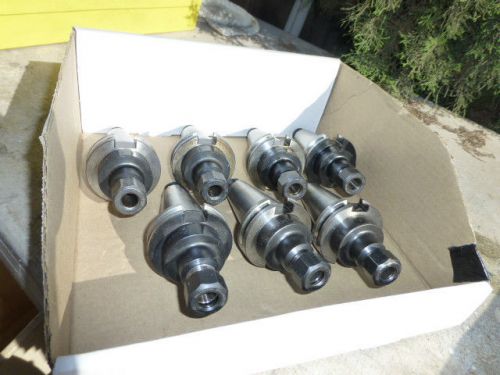7 USED UNIVERSAL ENGINEERING CAT 40 COLLET TOOL HOLDERS AF912807    NO RESERVE
