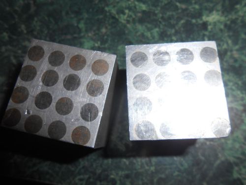MAGNETIC grinding/EDM BLOCKS .9691 thick aluminum with .187 steel pins