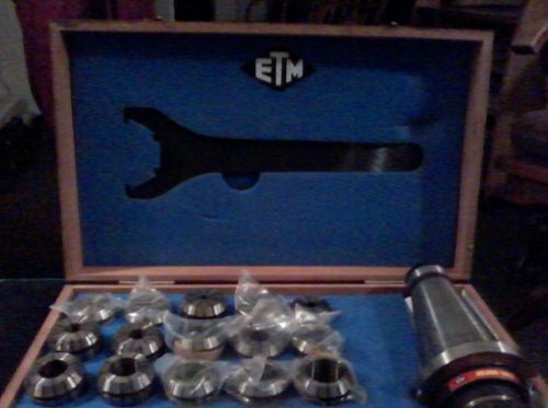 E.t.m. er spring collet &amp; chuck set s,o, 50//er40 new old stock for sale