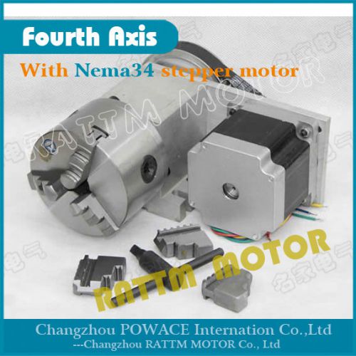 CNC Router Rotational Axis Engraving machine 4th axis with stepper motor jawchuk