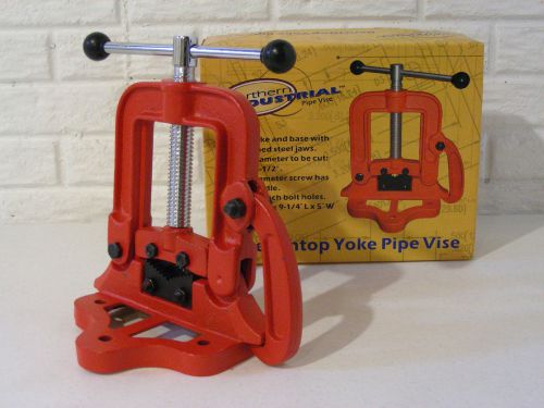 Northern industrial benchtop yoke pipe vise 3/8&#034; - 3-1/2&#034; for sale