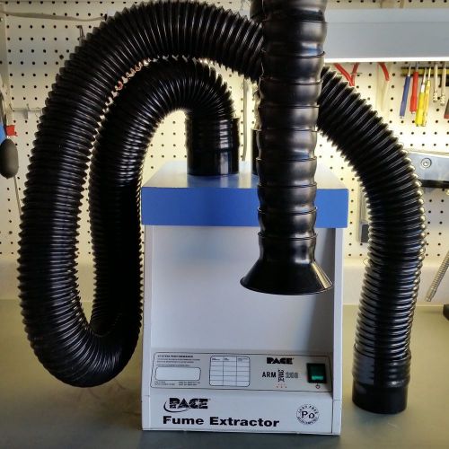 Pace ARM-EVAC 200 Portable Fume Extractor, (2) 3&#034; Inlets, Loc-line Hoses