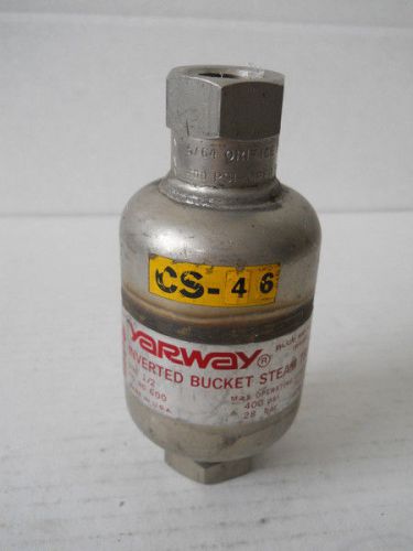 Yarway 1/2&#034; female npt inverted bucket steam trap 600 19422 400psi 28 bar usa ss for sale