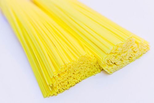 Hdpe plastic welding rods pehd triangle &amp;flat strips yellow weld sticks 35pcs for sale