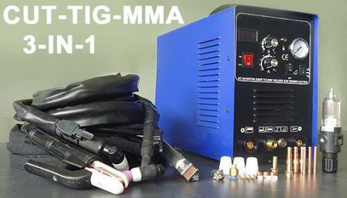 Cut-tig-mma plasma cutter weldering machine &amp; materials 3-in-1 160455 for sale