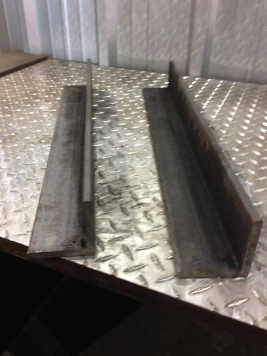 3&#034; x 3&#034; x 3/8&#034; Steel Structural Angle 2 Pieces #1 24-1/8&#034;, Piece #2 24-1/2&#034; Long