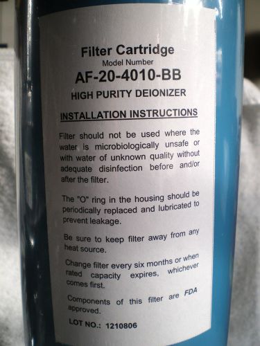 Aries AF-20-4010-BB 20&#034; Big Blue DI Water Filter 4 pack