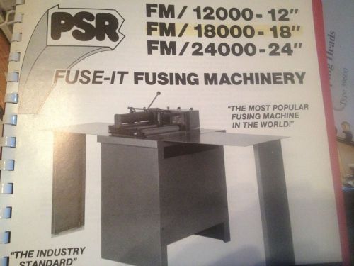 Psr Fusing Machinery Manual