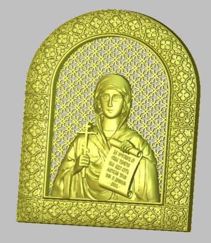 3d model STL St. Nataly with full procarved frame by miccot