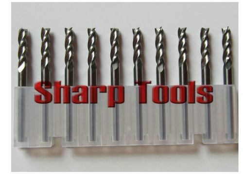 10pcs three flute cnc router bits endmill milling cutter 3.175mm 10mm for sale