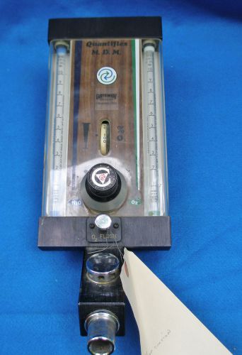 Dental N2O Nitrous Oxide Quantiflex MDM Flowmeter untested, sold as is  2 AV