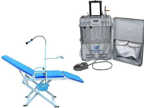 All in One Dental Portable Turbine Delivery Unit  Air Compressor+ Portable Chair