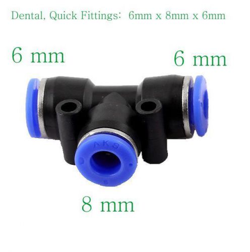 Dental, Quick Fitting for Tube, Spare Parts 6x8x6