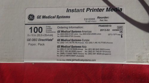 Case 500 GE OEC Medical Systems Instant Printer Media E9100BP Blue Film 8x10&#034;