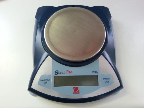 Ohaus Scout Pro 202 Digital Scale, 200g Max,  0.01g Readibility w/ Power Adaptor