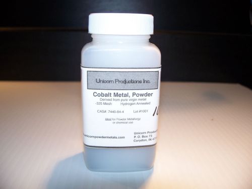 Cobalt Metal Powder- from pure broken cathode, sub 325 mesh, H2 annealed- 100gms