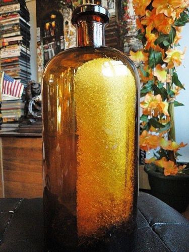 Vintage mallinckrodt chemical works brown carbolic acid =liquefied phenol bottle for sale