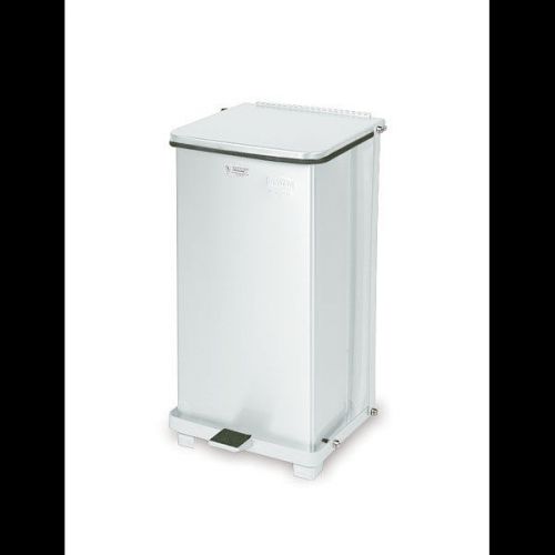 12-Gallon Step-On Can - White 1 ea