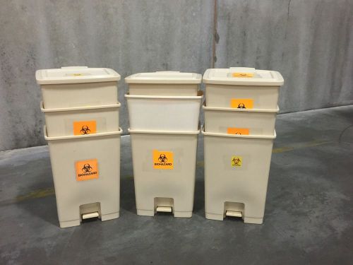 Rubbermaid biohazard trash bins for sale