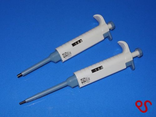 Set of 2 pipetters, 10 &amp; 100 ul, volume adjustable pipette, pipet, pipettor, new for sale