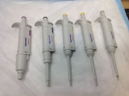 Set 5 Eppendorf Research Series Adjustable Volume Pipette 10,20,100,1000,5000 #1