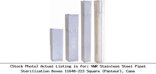 VWR Stainless Steel Pipet Sterilization Boxes 11648-223 Square (Pasteur), Case