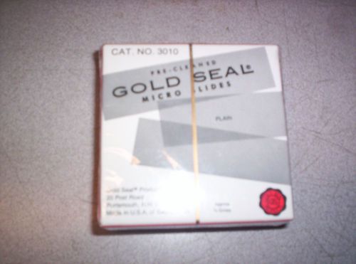 New 1 box Pre-Cleaned Gold Seal Micro Slides Cat No.3010, 3&#034;x1&#034;, 1/2 Gr