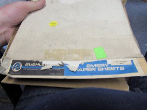 Laboratory New Old Stock Lab Buehler Emery Paper Sheets 1 Grit 9 x 13 3/4