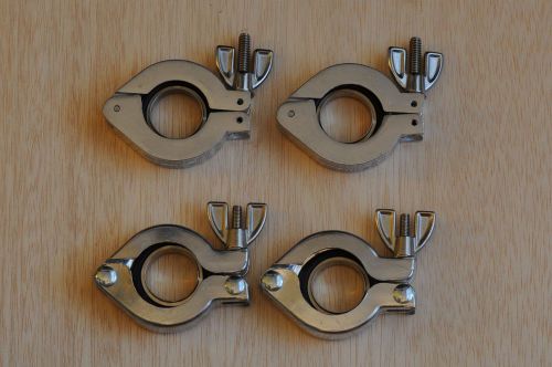 Four KF25 vacuum clamps with inner ring support, NW40, NW-40, KF-40, Nor-Cal Pro